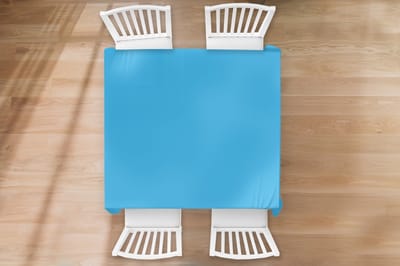 Tafelkleed - Tafellaken - 120x120 cm - Blauw - Licht - Kleuren - Binnen en Buiten
