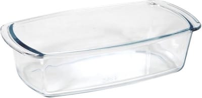 Rechthoekige cake/bakvorm/ovenschaal - Glas - 27 x 14 x 7 cm - Bakvormen voor o.a. cakes en brownies