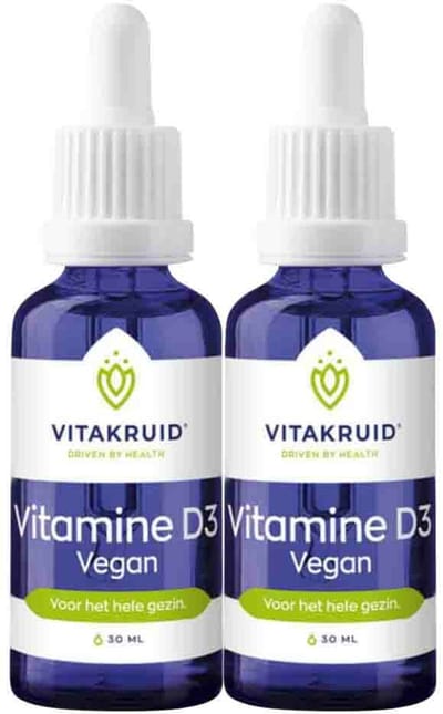 Vitakruid - Vitamine D3 druppels Vegan - 2 x 30 ml - Voordeelverpakking