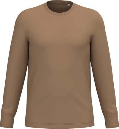 Native Spirit Ecologisch uniseks T-shirt met lange mouwen NS333 - Dark camel - 3XL