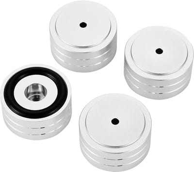 Luidspreker Isolatievoeten - Schokdemper Pootjes - Hifi Geluid Verbeteren - Aluminium Legering - 40 x 20 mm - Zwart