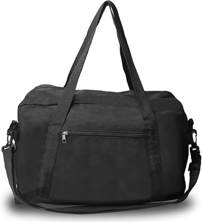 Thijox - Kleine Sporttas 40x20x25 cm - Waterdichte Gymtas voor Ryanair Handbagage - Verstelbare Schouderriem - 20L Zwarte Fitness Tas voor Heren en Da