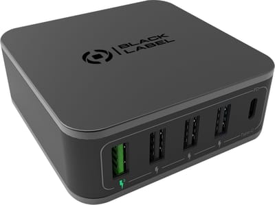 Black Label Oplader / Powerstation 60W 4x USB-A 1x USB-C