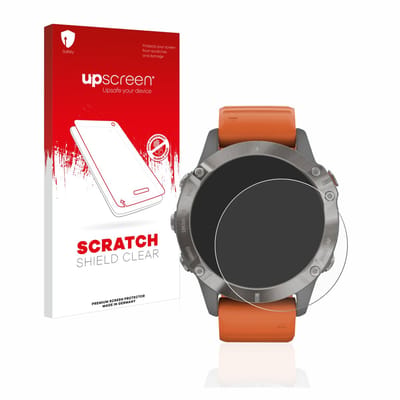 upscreen - Screenprotector voor Garmin Fenix 6 / 6 Pro / 6 Pro Solar - Folie Beschermfolie transparant