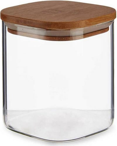 Blik Bruin Transparant Bamboe Borosilicaatglas (880 ml)