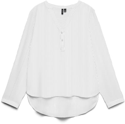 VERO MODA - VMKAJA LS V-NECK FOLD-UP TOP WVN - Dames - Blouses
