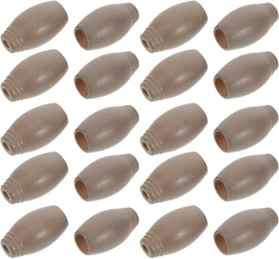 Gordijn Koord Knoppen - Blinde Koord Stopper - Gordijnen Bediening - Ergonomische Olijfvorm - 20 Stuks - Donkergrijs