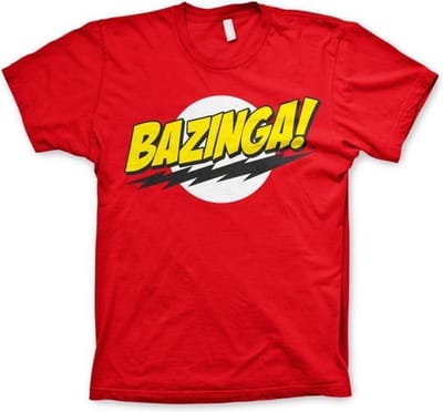 The Big Bang Theory Heren Tshirt -XXL- Bazinga Super Logo Rood