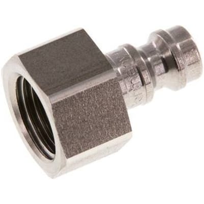 RVS DN 5 Luchtkoppeling Insteeknippel G 1/4 inch Binnendraad - CLP5-F-S-014