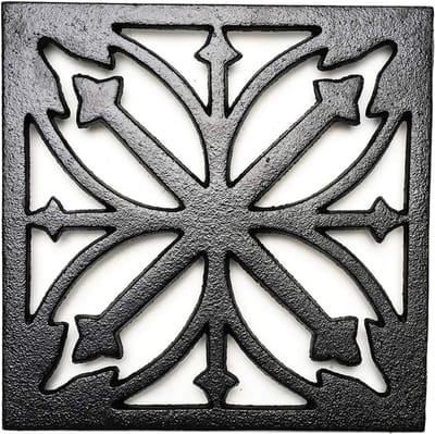 Gietijzeren Onderzetter - Hittebestendig - Tafel Beschermen - Stevig Gietijzer - 17.5 cm - Zwart