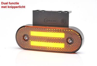 Neonled dual stripe contourverlichting 12v/24v Oranje met knipperlicht E9 SAE keur