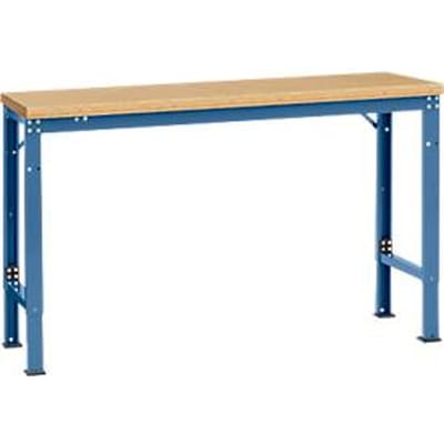 Manuflex basistafel UNIVERSAL Speciaal, 1500 x 800 mm, multiplex natuur, briljantblauw