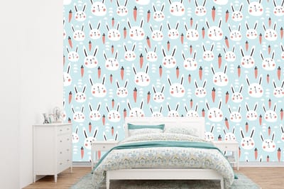 Behang - Fotobehang Konijn - Dieren - Kind - Breedte 360 cm x hoogte 260 cm