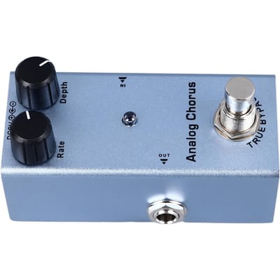 Pédale d'Effet Guitare Électrique Type Unique Réglage Précis Alliage d'Aluminium Portable Mini Pédale d'Effet Chorus Analogique(07)