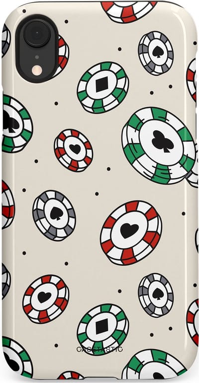 Casetastic Hoesje Geschikt voor Apple iPhone Xr - Stijlvolle Beschermende Duo-layer Case - Casino Chips Patroon