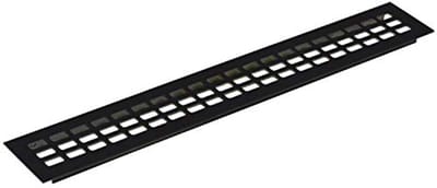 Ventilatierooster 1000x80 mm - Insteekbaar Ventilatieplaat voor Kledingkasten en Deuren - Aluminium Zwart Geanodiseerd