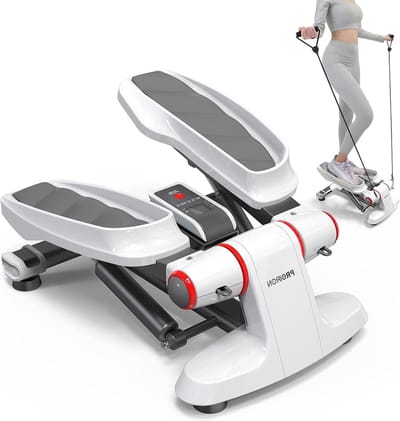 Stepper Thuis - Mini Stepper - Cardio Training - Stabiele Constructie - 120 kg Belasting - Wit