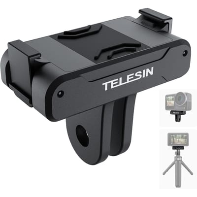 TELESIN OA-TPM-T04 Magnetische Snelkoppelingsbevestiging voor Actiecamera Metalen Camerabevestiging met Sport zwart