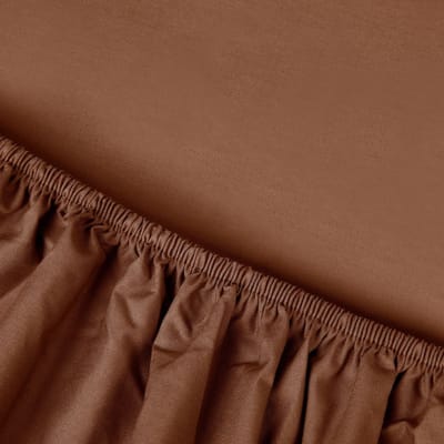 Kayori Kai Hoeslaken Katoen - 80-90x200cm - Matrasdikte 35cm - Rondom Elastiek - Caramel