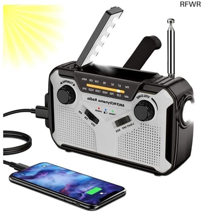 Noodradio - Noodpakket Oorlog - Draagbare Radio - Powerbank Zonneenergie - Transistor Radio - Handig