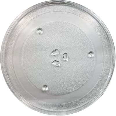 Glazen draaiplateau ø 31,8 cm geschikt voor magnetron / oven | Past op veel merken dankzij universele maatvoering | Aandrijving met 3 nokken (meet nauwkeurig deze maat) | Alternatief voor Samsung DE74-20015G | Multaparts® huismerk