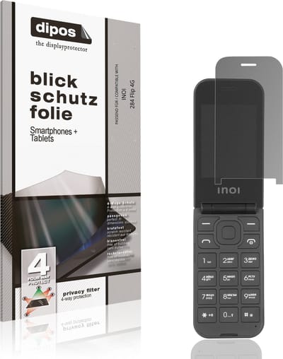 dipos – Matte Privacy Screenprotector geschikt voor INOI 284 Flip 4G | Anti-Spy Beschermfolie