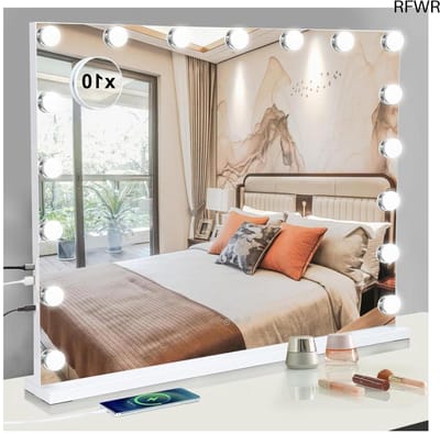 Dimbare Make-up Spiegel met LED Lampen en Geheugenfunctie 80x62 cm