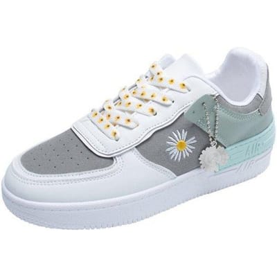 Printemps nouvelle couleur bonbon correspondant tendance chaussures pour femmes chaussures de sport Version coréenne tout-Match Macaron chaussures de sport décontractées pour femmes 35 gris