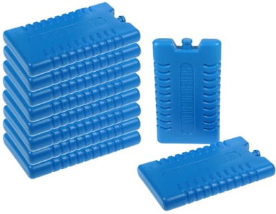 Koelelementen - 10x stuks - blauw - 8 x 16 cm - blokken - koelen