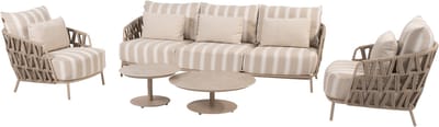 Boaz Beverly stoel bank loungeset 5 delig latte 4 Seasons Outdoor