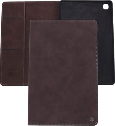 Bookcase hoesje - Tabletcase met pasjeshouder - Donkerbruin - Geschikt voor: Samsung Galaxy Tab A7 10.4 (2020)