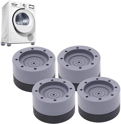 Dailygoods- Anti-vibratievoetjes 4 Stuks - Schokabsorberend - Rubber/Kunststof - Antislip - Voor Wasmachine/Droger - Geschikt voor Diverse Vloeren - Wasmachinevoeten
