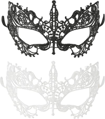 Solidchoice - Set van 2 Venetiaanse Lace Maskers voor Feestjes en Carnavals