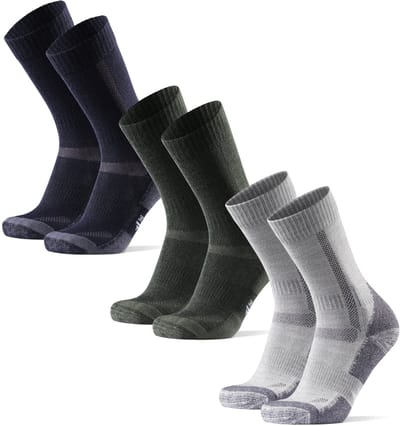 DANISH ENDURANCE Wandelsokken - Ademend Merino Wol met Blarenbescherming - Unisex - 3 Paar - Maat 43-47