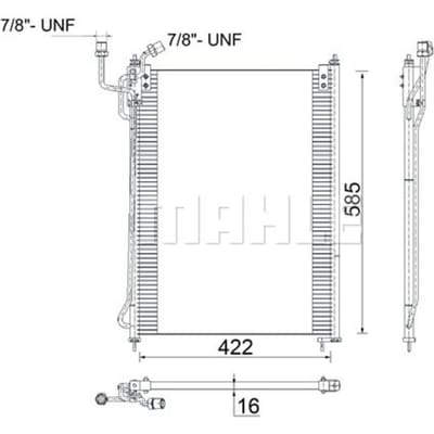 Condensator, airconditioning MAHLE AC 285 000S