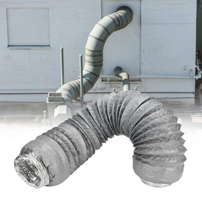 1m Conduit Flexible en Feuille d'Aluminium Tuyau d'Échappement Ventilation de Cuisine Isolation Réduction du Bruit