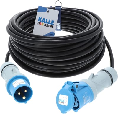 KALLE DAS KABEL CEE verlengkabel 230V kampeerkabel - Hoogwaardige kampeerkabel voor caravans en campers - Outdoor caravan-stroomkabel met beschermingsklasse IP44 - H07RN-F 3G – 1.5 mm² 15 Meter