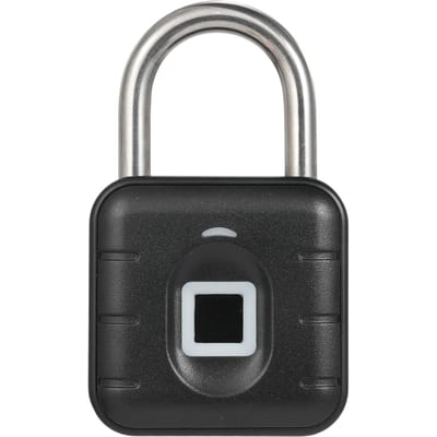 Vingerafdrukhangslot BT Lock Slim hangslot met APP-bediening 10 groepen Vingerafdruk Anti-diefstal zwart