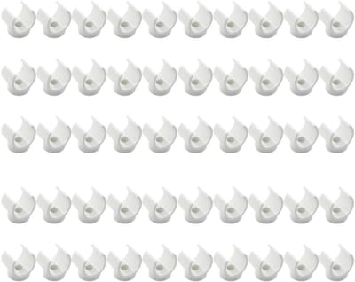 50 Stuks U-vormige Slangbeugels 20mm voor PVC Waterleiding en Afvoersystemen - Duurzaam en Betrouwbaar