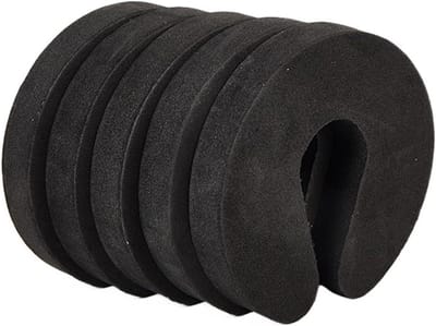 Deurstopper Schuim - Deur Buffer - Vingerbescherming - Antislip Ontwerp - 100 x 100 x 10 mm - Zwart