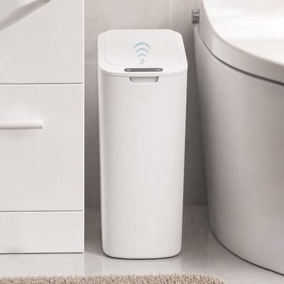 SnelShoppen - Automatische Vuilnisemmer met Sensor - 25 Liter Elektrisch, Soft-Close Deksel, Contactloze Afvalemmer van Kunststof voor Keuken en Feest