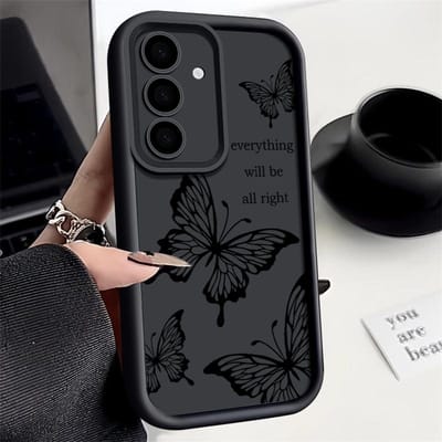 Vlinder Hoesje Voor Samsung Galaxy S25 S24 S23 S22 Ultra S24 FE A55 A54 A56 A15 A16 A35 A25 A53 5G Schokbestendig Zacht Siliconen Hoesje For Samsung S23