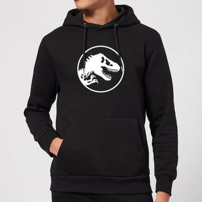 Jurassic Park Circle Logo Hoodie - Black - S