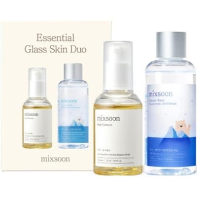 mixsoon Stralende Layering Set (Bonen Essentie 50ml + Gletsjer Water Hyaluronzuur Serum 100ml) white
