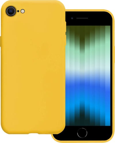 Hoesje Geschikt voor Apple iPhone SE (2022) - Sterk & Shockproof - Hoes Cover - Siliconen Case - Geel