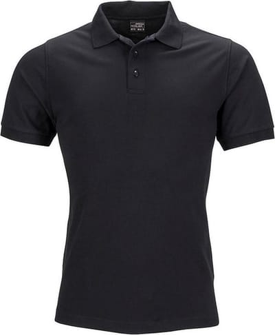 James and Nicholson Heren Elastisch Piqué Poloshirt (Zwart)