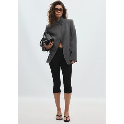 Stradivarius Asymmetrische blazer  Grijs XS
