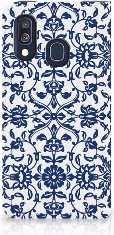 Samsung Galaxy A40 Smart Cover Flower Blue