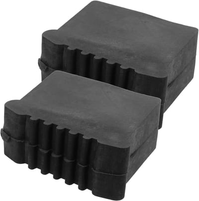 Laddervloermatten - Rubberdoppen Ladder - Vloer Beschermen - Universele Vervanging - 8.8x8x3.5cm - Zwart