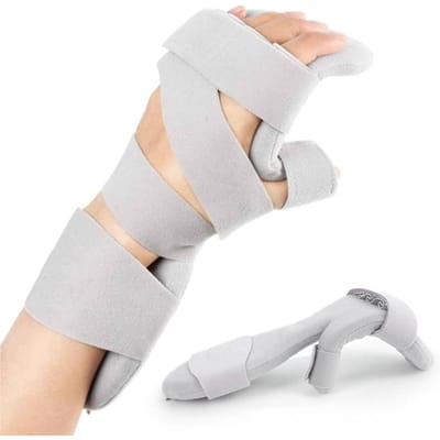 Verstelbare Handbrace Ondersteuning Met Vingerverdeler Voor Artritis Tendinitis Revalidatie Polssteun Handspalk beige